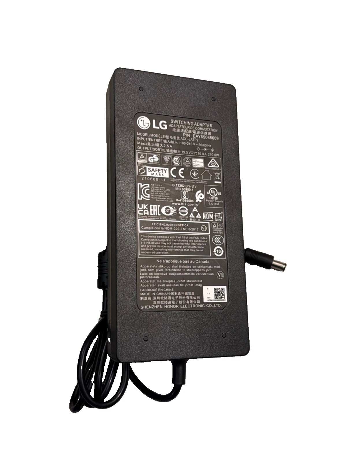 Replacement Genuine LG - ACC-LATP2 Switching Adapter - 19.5V 10.8A 210.6W