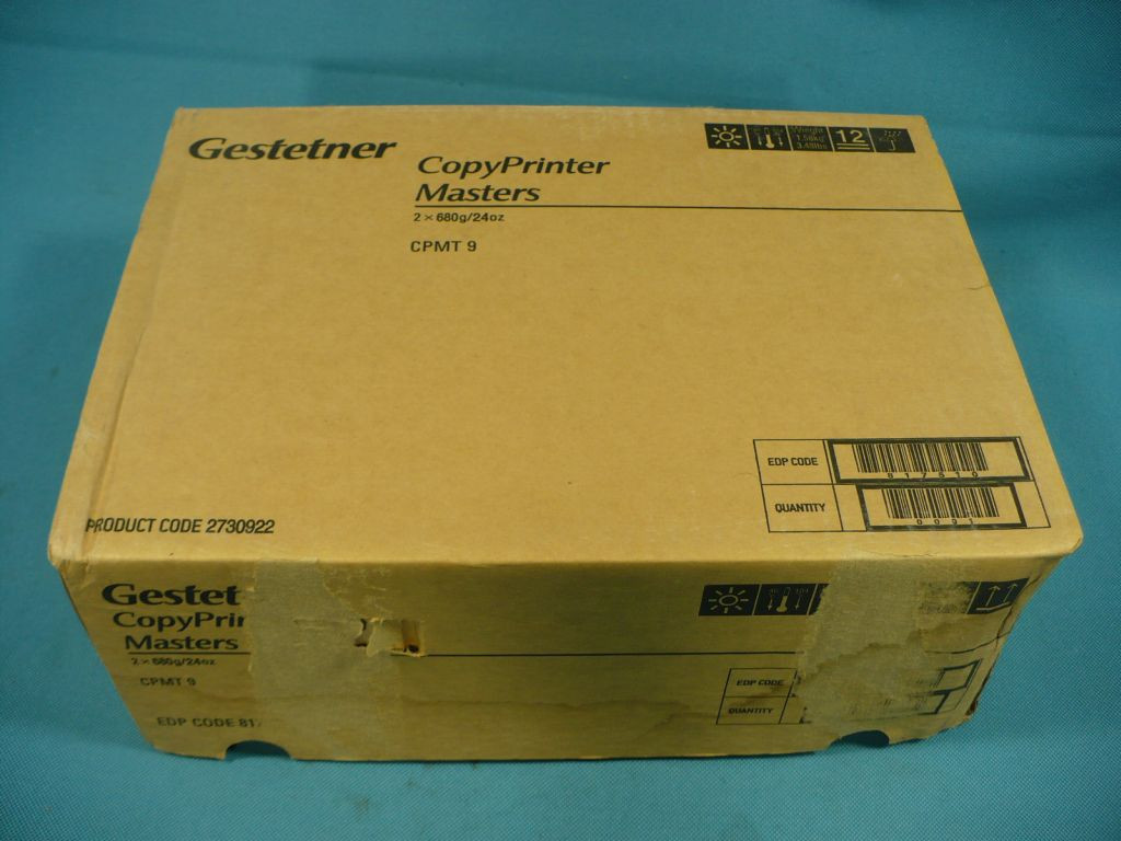 Gestetner Genuine CopyPrinter Masters 2x680g/24oz CPMT9 CPMT 9 New Factory Box
