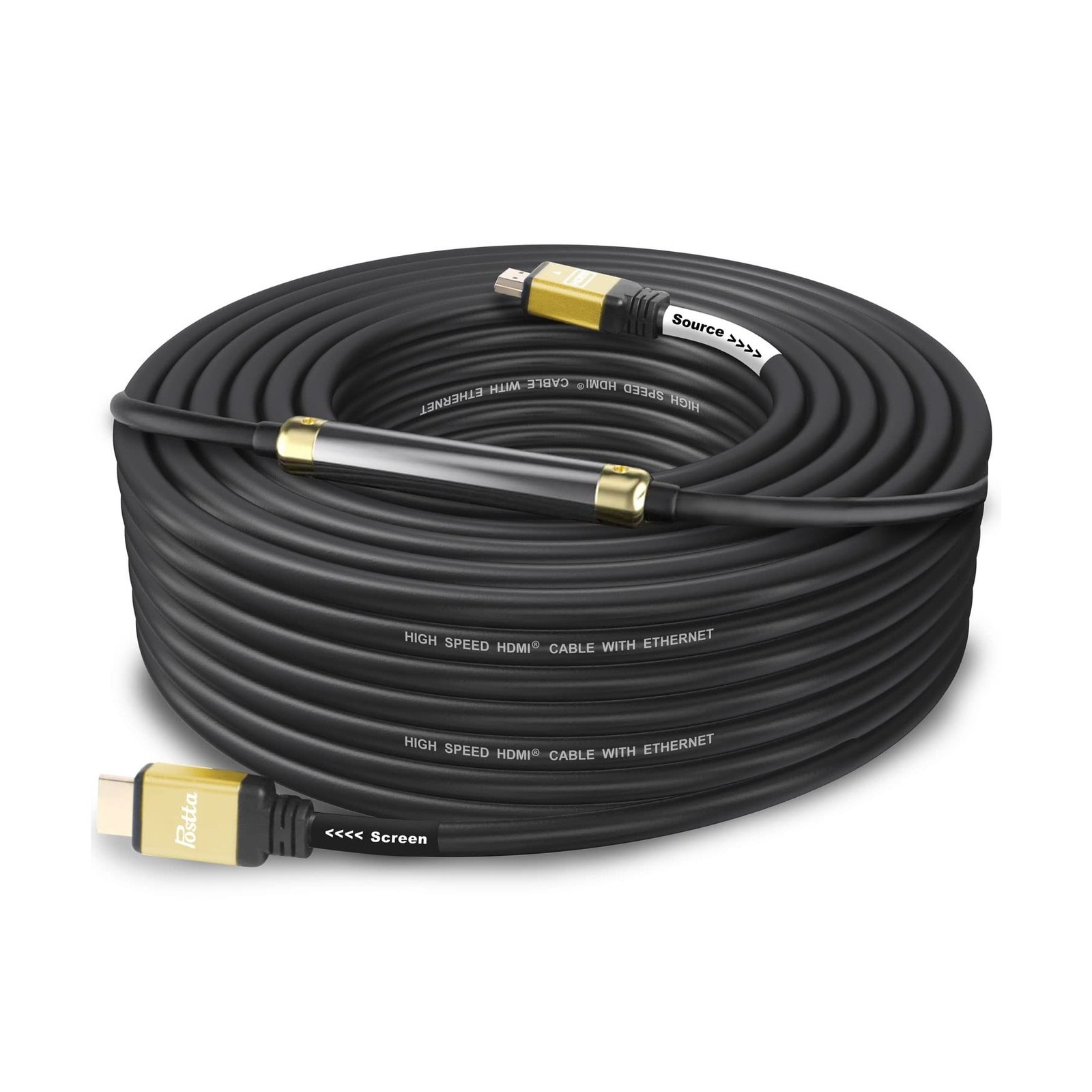 Postta HDMI 1.4V Cable(165 Feet) with Built-in Signal Booster-Support 3D,1080...