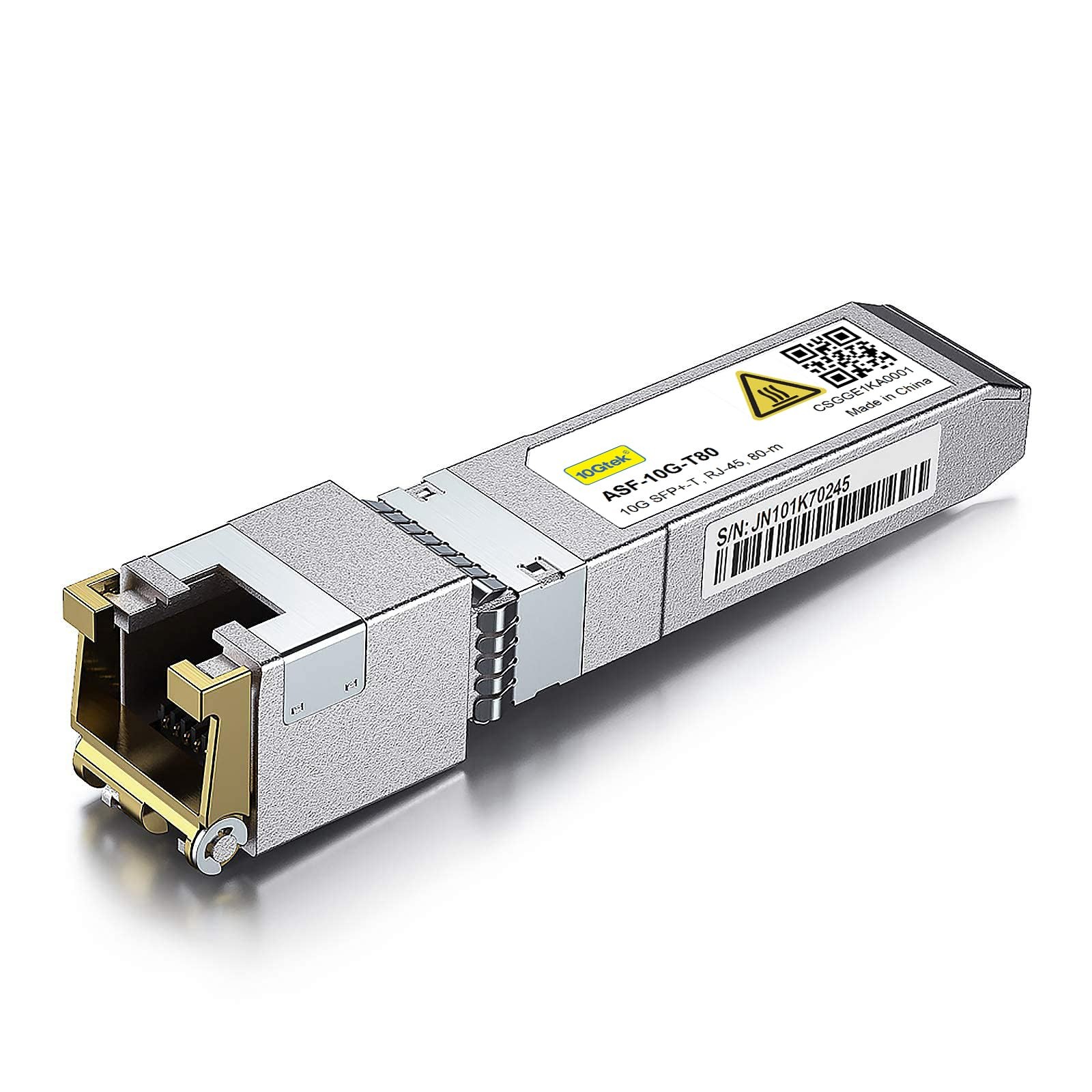 10Gtek 80 Meters, 10GBase-T SFP+ to RJ-45 Transceiver, 6) 10G-T: 80m, x1 