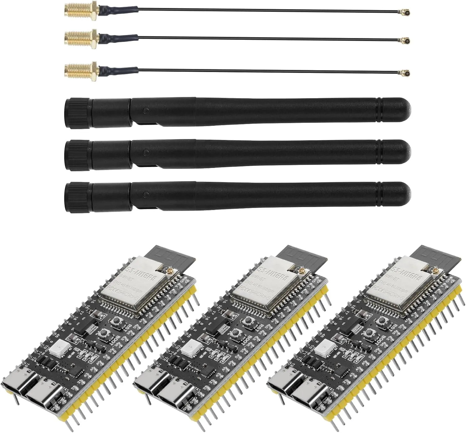 3 Pack ESP32-S3 Development Board 16MB Flash 8MB PSRAM With IPEX Antenna Module