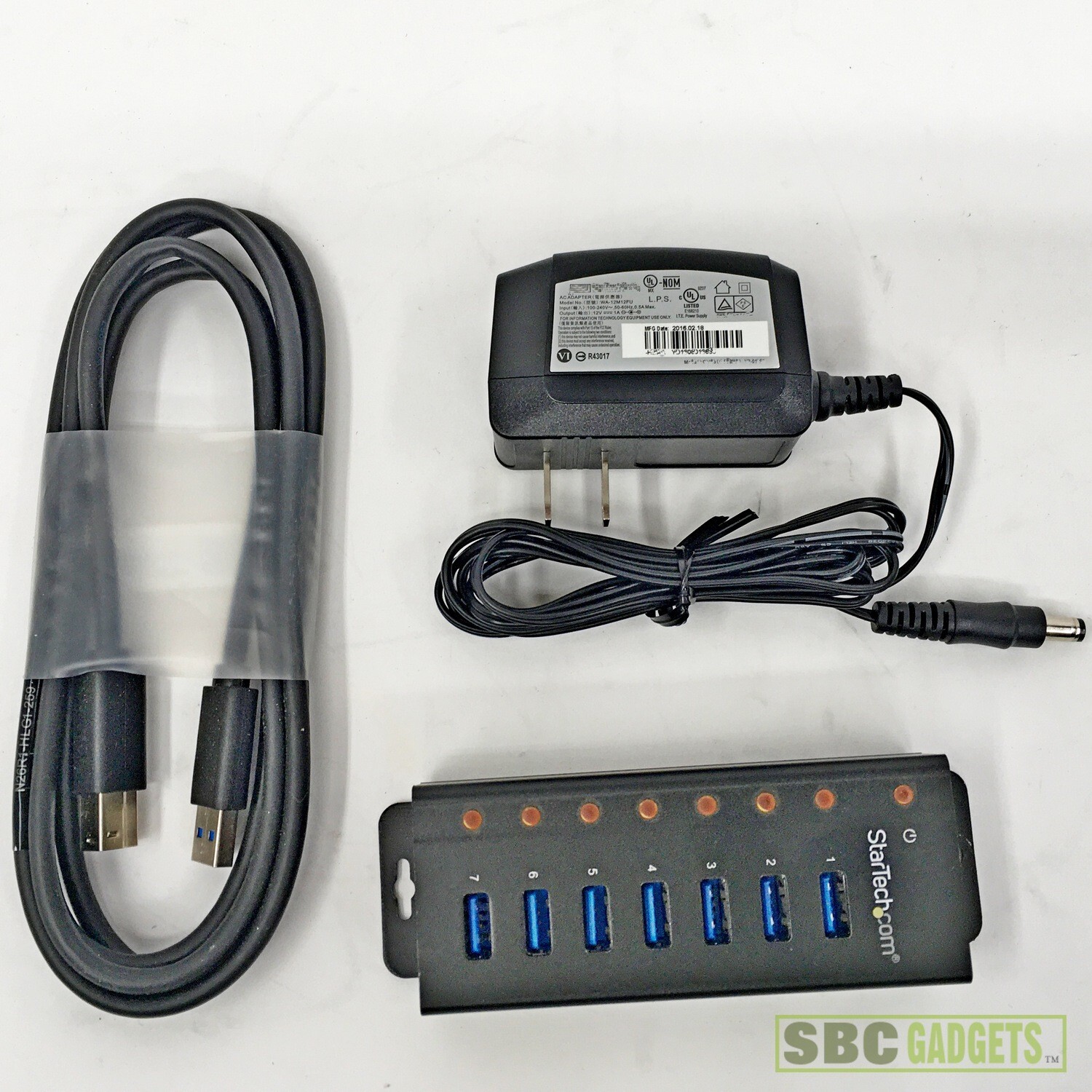 7-Port USB 3.0 StarTech.com Hub with 6ft USB Cable - Ships Same Day
