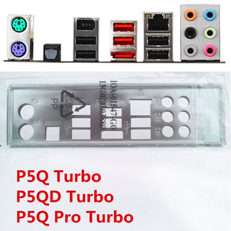 Original For Asus P5Q Turbo Shield I/O IO Rear Baffle Backplate Motherboard