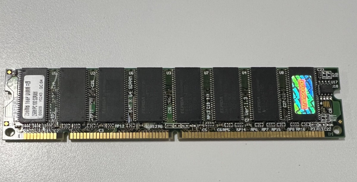 Transcend 256MB PC100 SDRAM Elpida 168-Pin