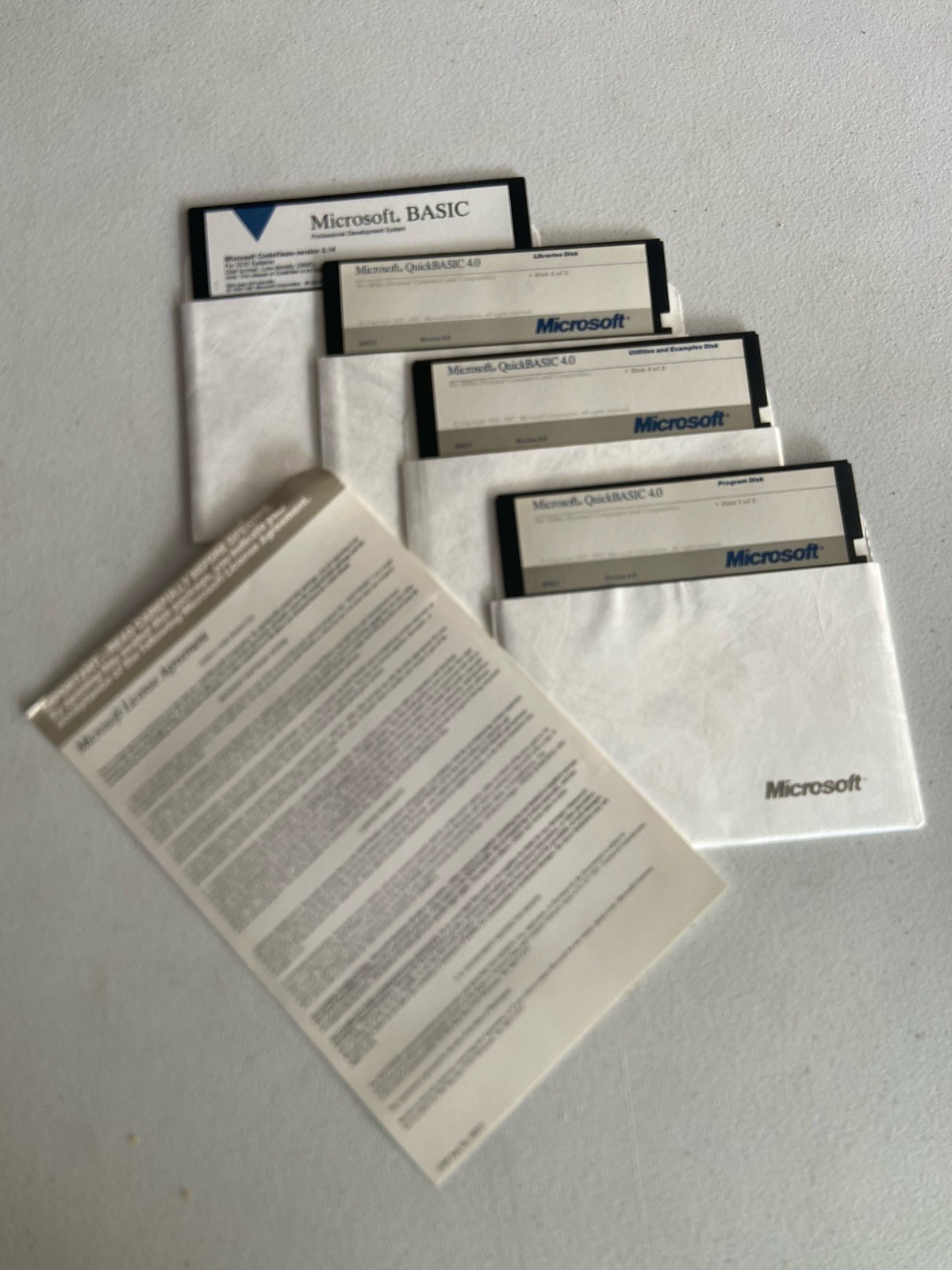 Vintage Software Microsoft Quick Basic 4.0 Floppy Disc - Untested