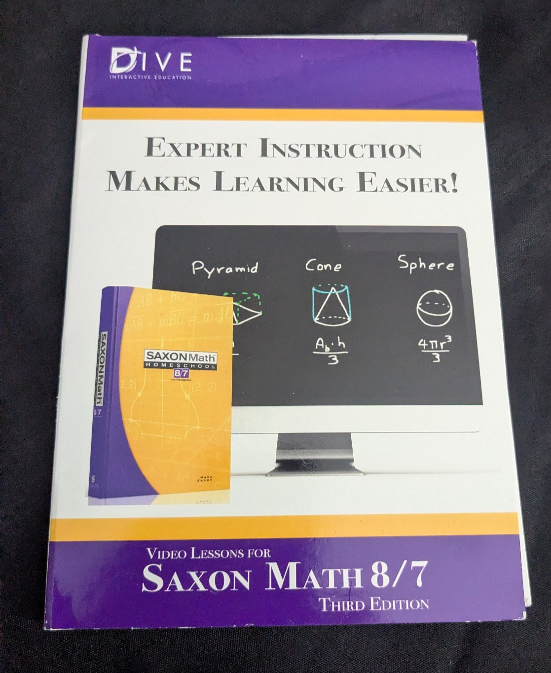 DIVE Expert Instruction Lessons Saxon Math 8/7 3rd Third Edition DVD Unused