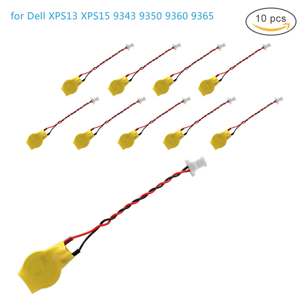 LOT of 10 RTC CMOS Battery For Dell LATITUDE 5285 5175 5179 XPS 13 XPS 15 2-Pin