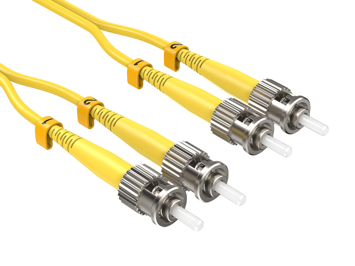 OS2 ST/ST Duplex 9/125 Singlemode Fiber Optic Cable - 1/2/3/5/7/10/15/20m