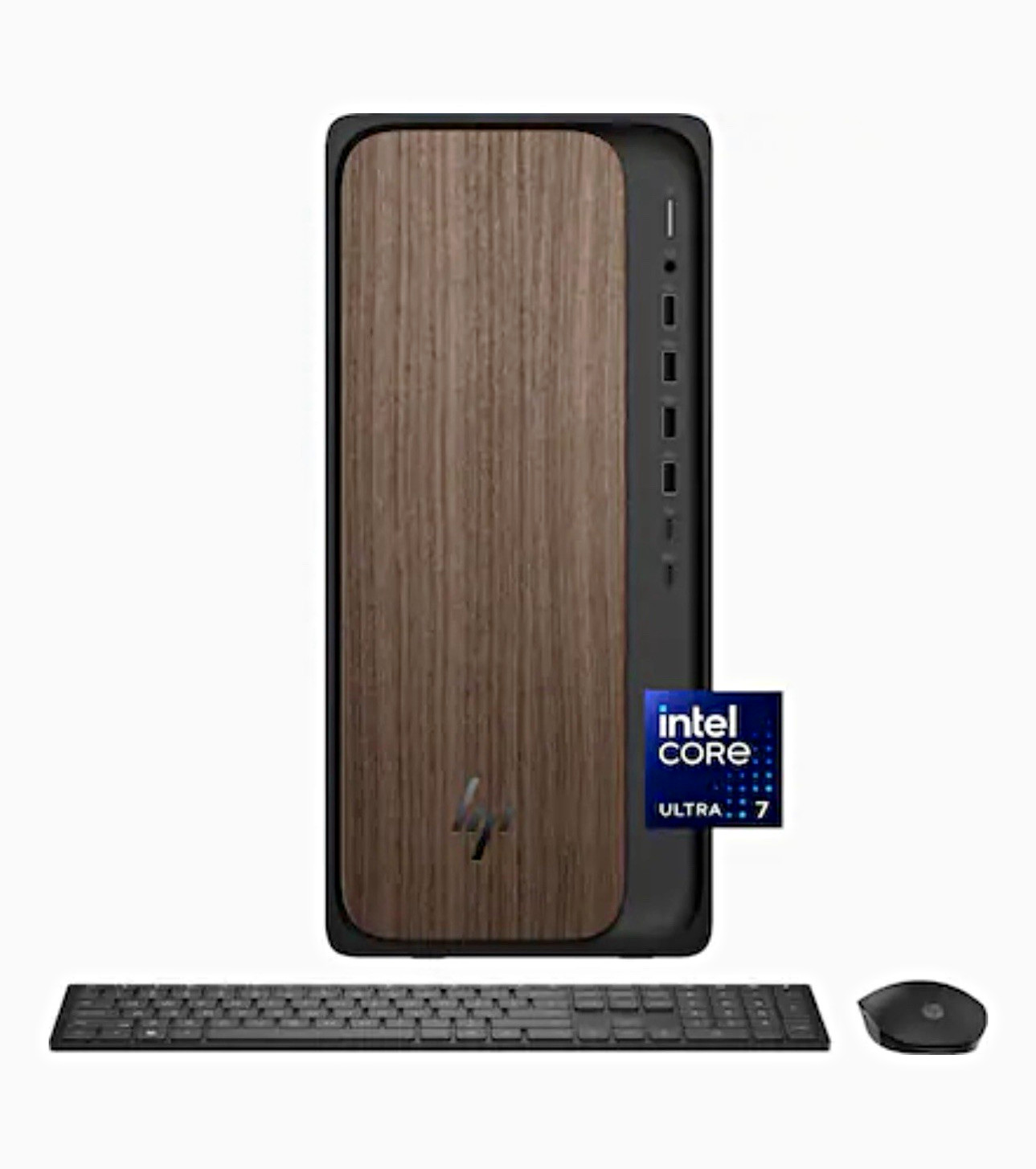 HP OmniDesk Tower AI PC Intel Core Ultra 7 265 16GB 1TB SSD Win11 Dark Wood