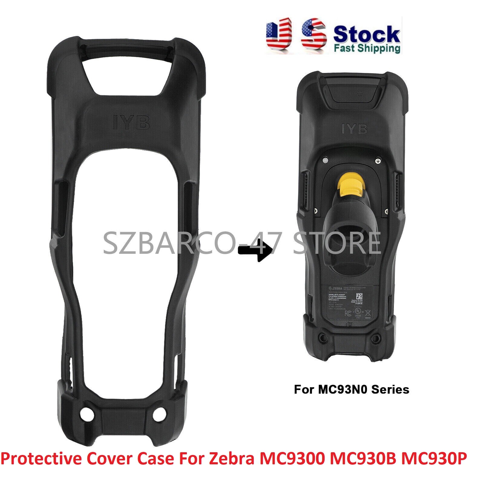 US New Protective Cover Case Rugged Boot For Zebra MC93 MC9300 MC930B MC930P