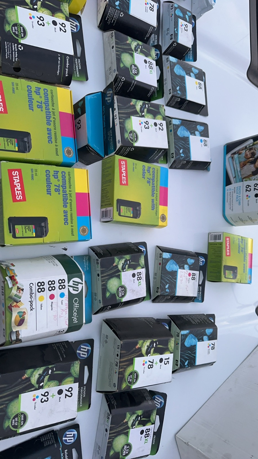 Assorted HP Ink - EXPIRED HP78, HP88, HP92, HP93