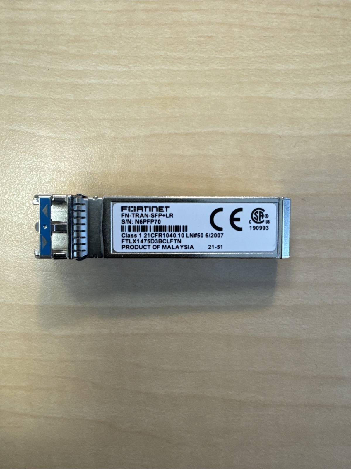 Fortinet FN-TRAN-SFP+LR 10GBASE-LR SFP+LR ORIGINAL OEM USA SHIP
