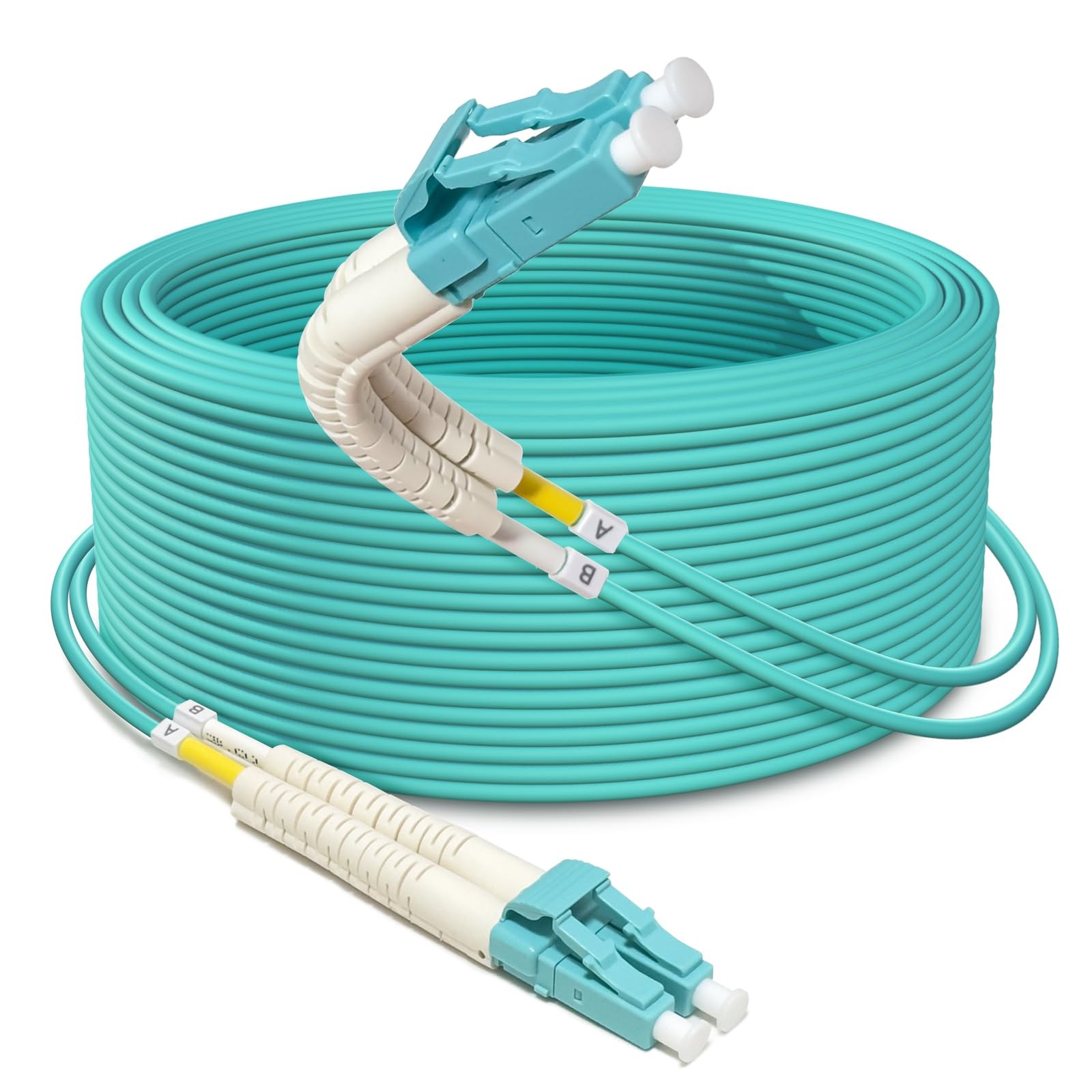 Yunsufiberpro Tighter Bend Radius Multimode Duplex OM3 Fiber Cable 165 Feet /