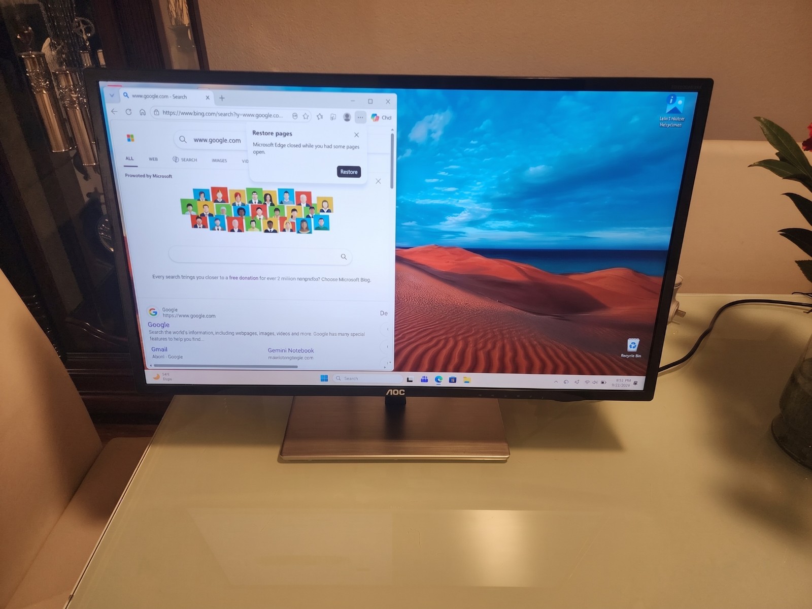 AOC - Q3279VWFD8 31.5" LED QHD FreeSync Monitor - White And Silver