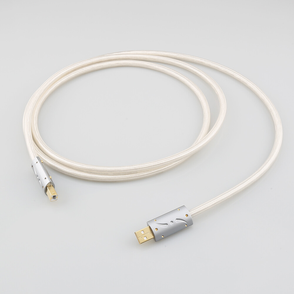 Silver Plated DAC Audio Line HIFI USB Cable Type A-B With Gold Plated USB Plug