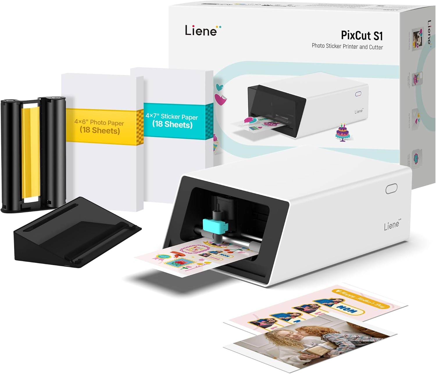 Liene PixCut S1 Color Sticker Printer & Cutting Machine - All-in-One Sticker Mak