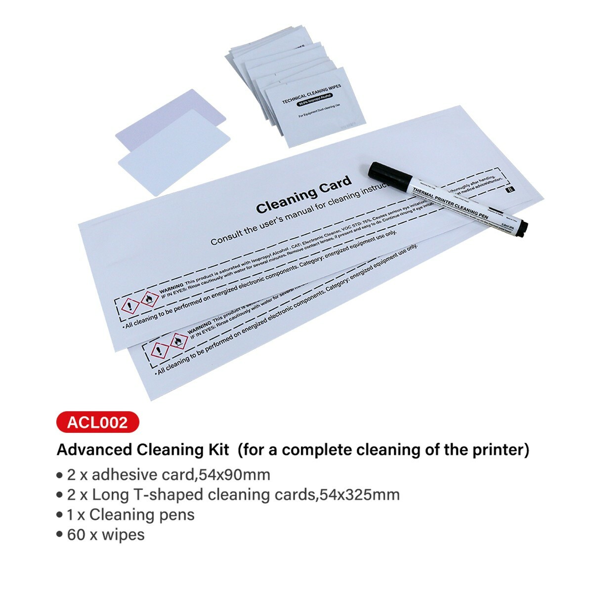 Evolis ACL002 Advanced Cleaning Kit for Zenius / Elypso / Primacy 