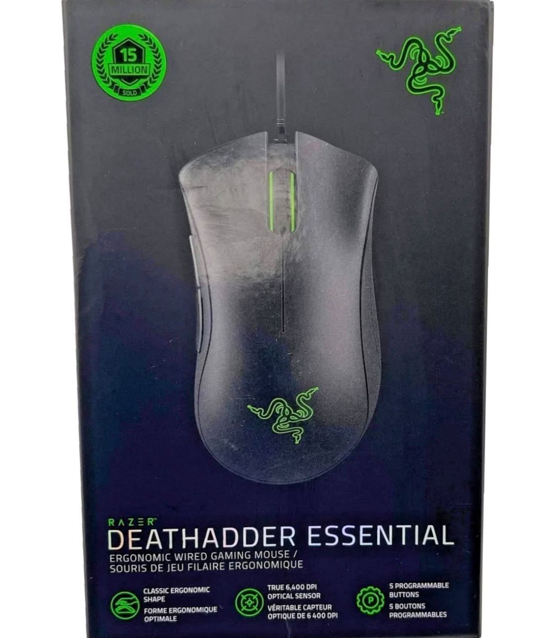 Razer DeathAdder Essential Wired Optical Gaming Mouse Classic Black *NEW SEALED*