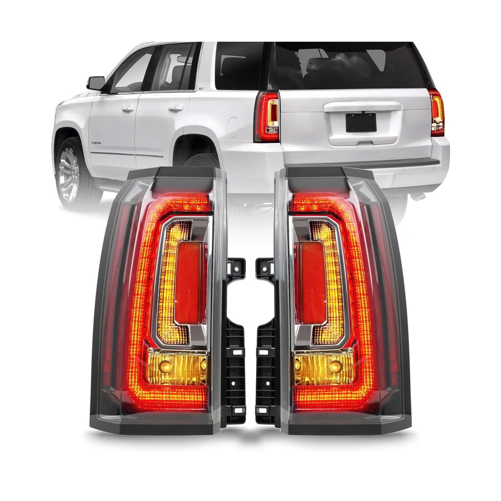 Pair LED Taillight Replacement for 2015-2020 GMC Yukon/Yukon XL Denali SLE SL...