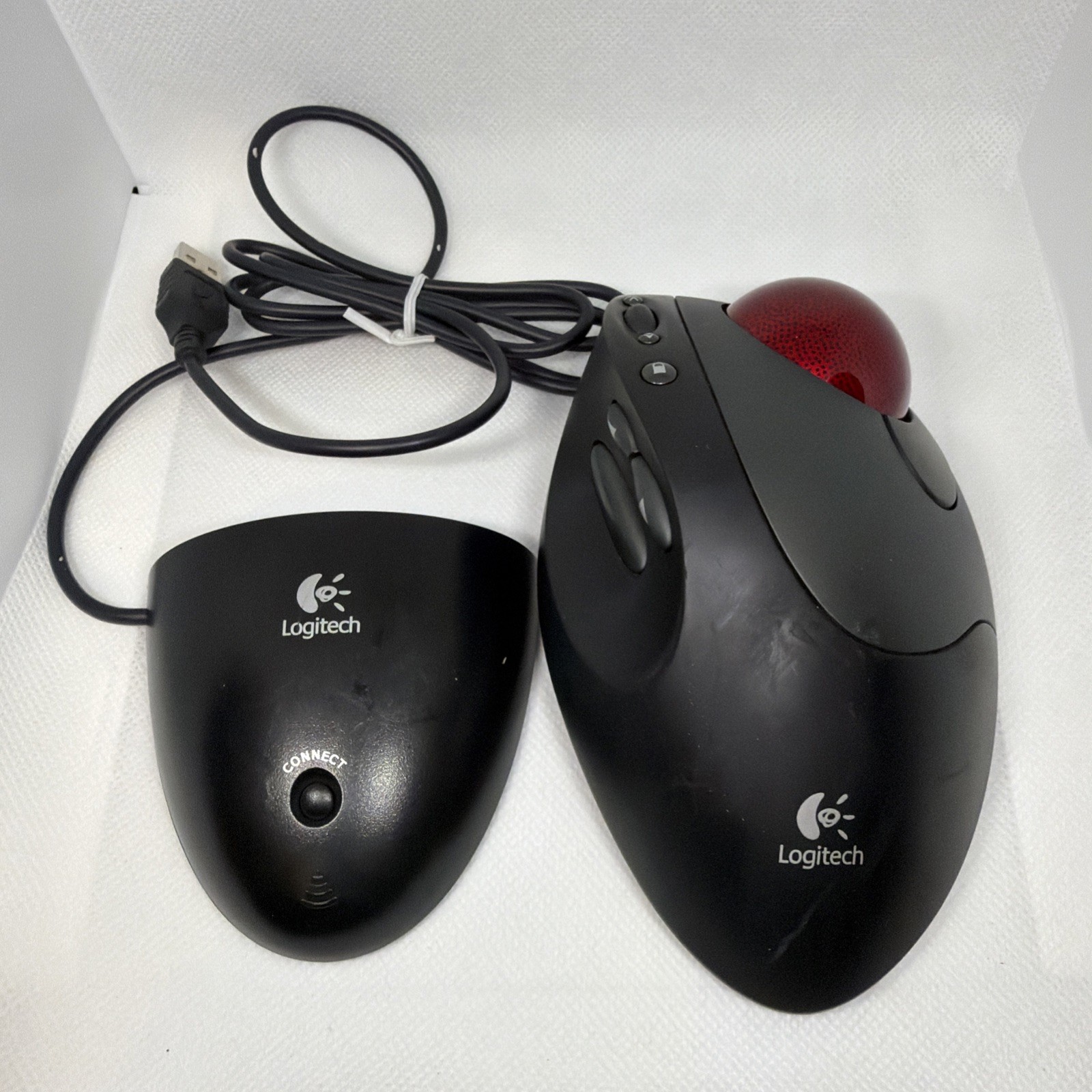 Logitech TrackMan Cordless Trackball Mouse T-RB22 w/ Receiver 