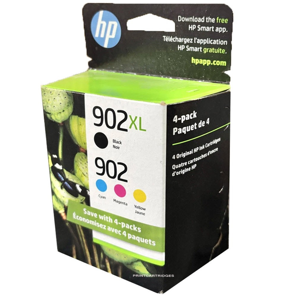 HP 902XL Genuine Black HP 902 Regular Color Ink Cartridges