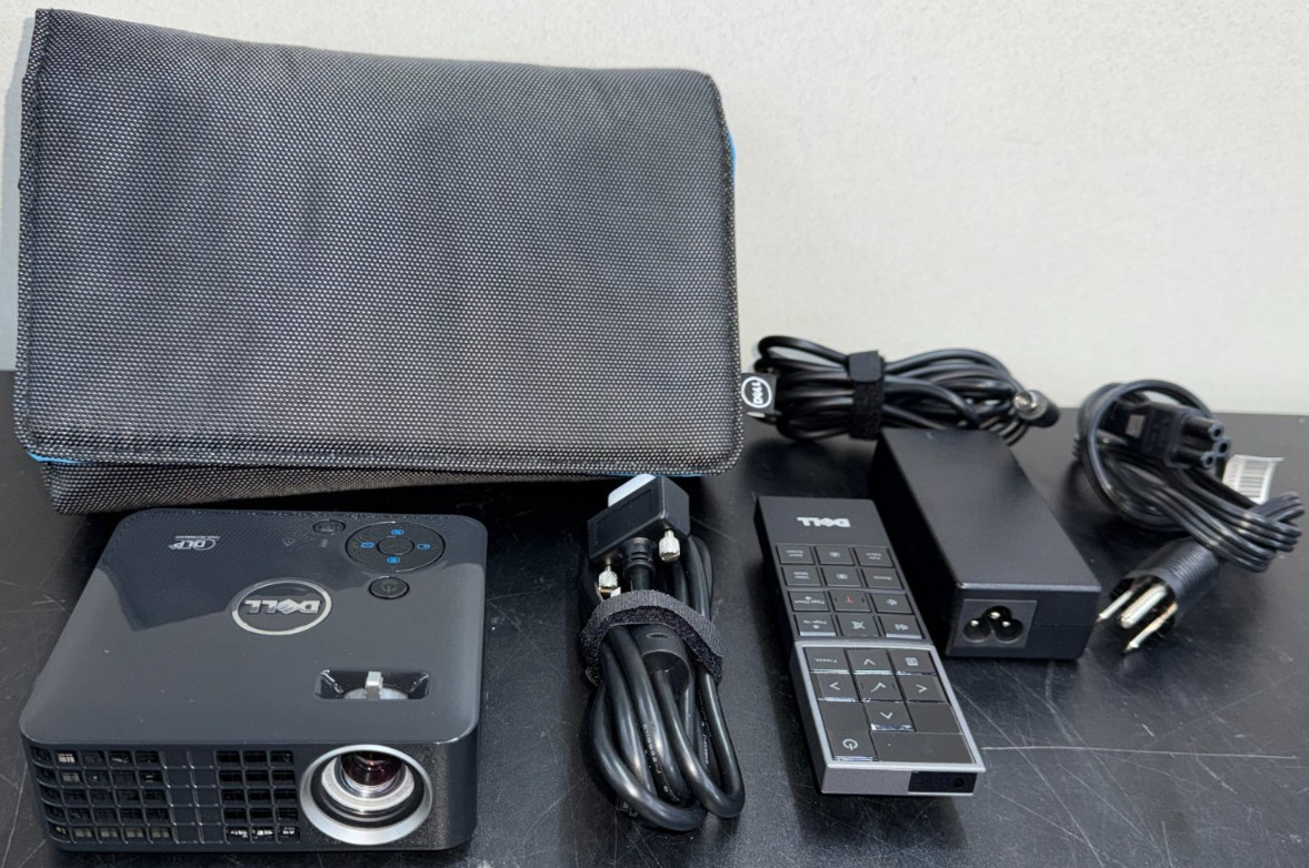 Dell M110 Ultra-Mobile LED Projector w/ Remote, Cable & Bag