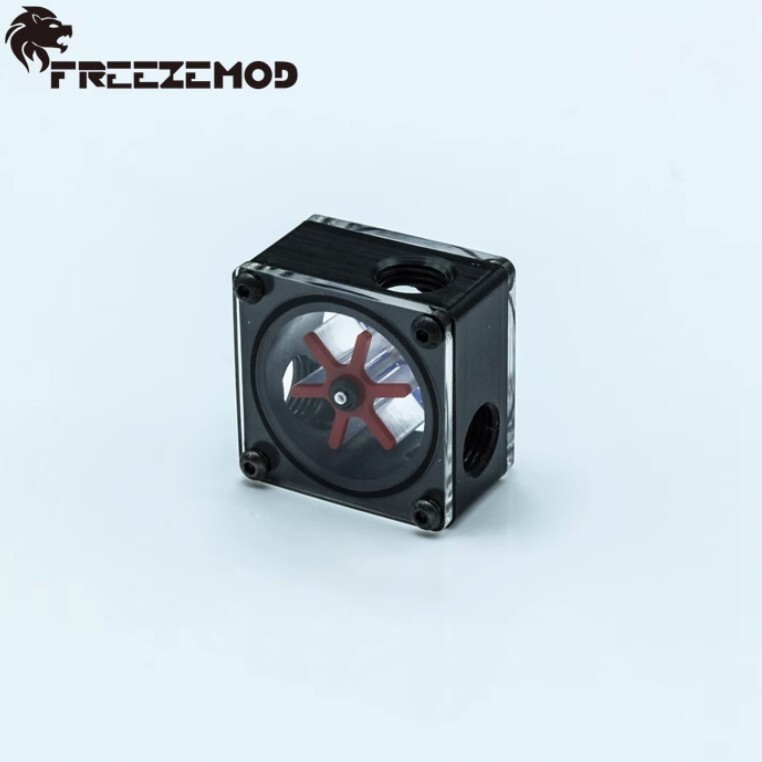 FreezeMOD 3 Way Acrylic POM water cooling Flow meter runner indicator 1/4G port