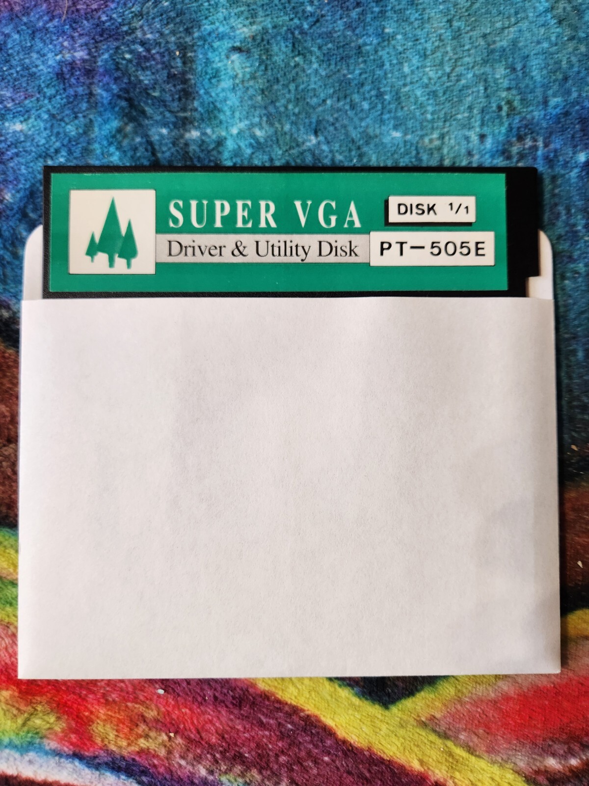 SUPER VGA - Driver & Utility Disk 1/1 - PT-505E | 5.25" Vintage Floppy