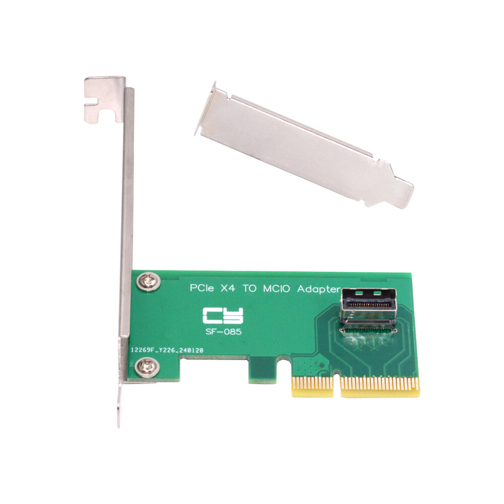 CY PCI-Express 5.0 4.0 4X to MCIO Mini Cool Edge IO Female Host Adapter