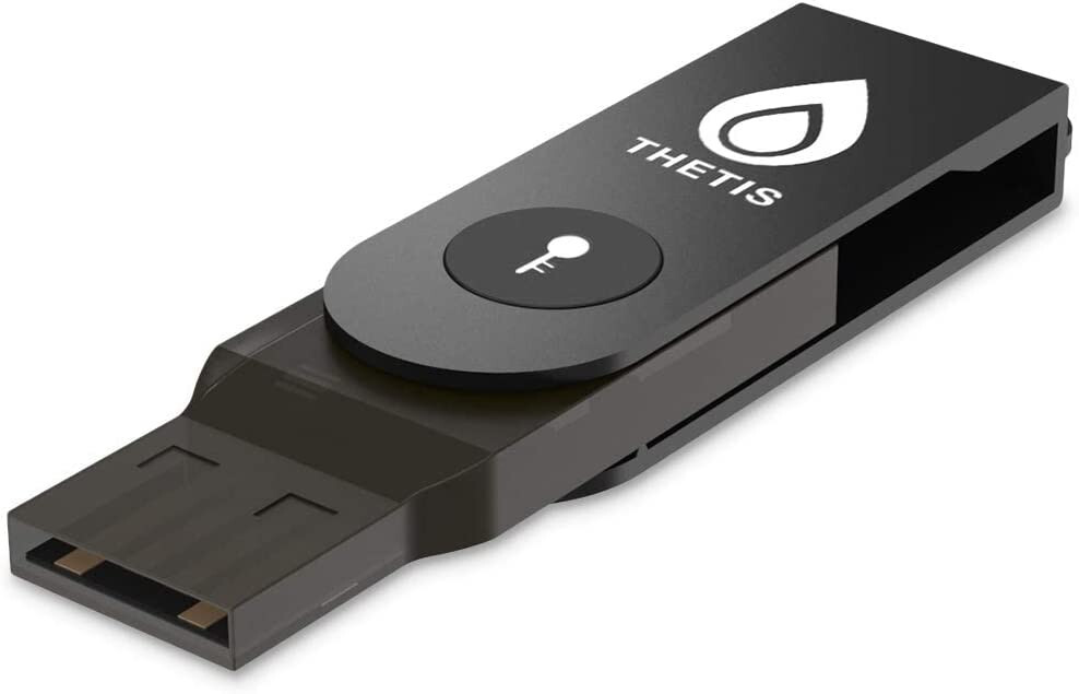 Thetis FIDO2 Security Key Passkey via Connect USB A ,TOTP , HOTP