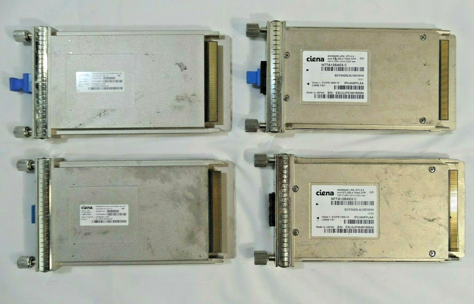 Ciena NTTA12BAE6 C Modules 40GBASE-LR4 Class 1, Lot of 4, For PARTS/ REPAIR