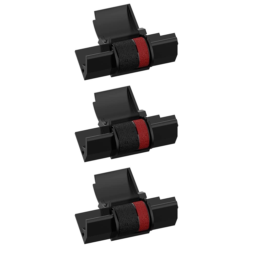 Compatible Calculator Ink Ribbon Replacement for IR-40T, 3 Pack, Black/Red