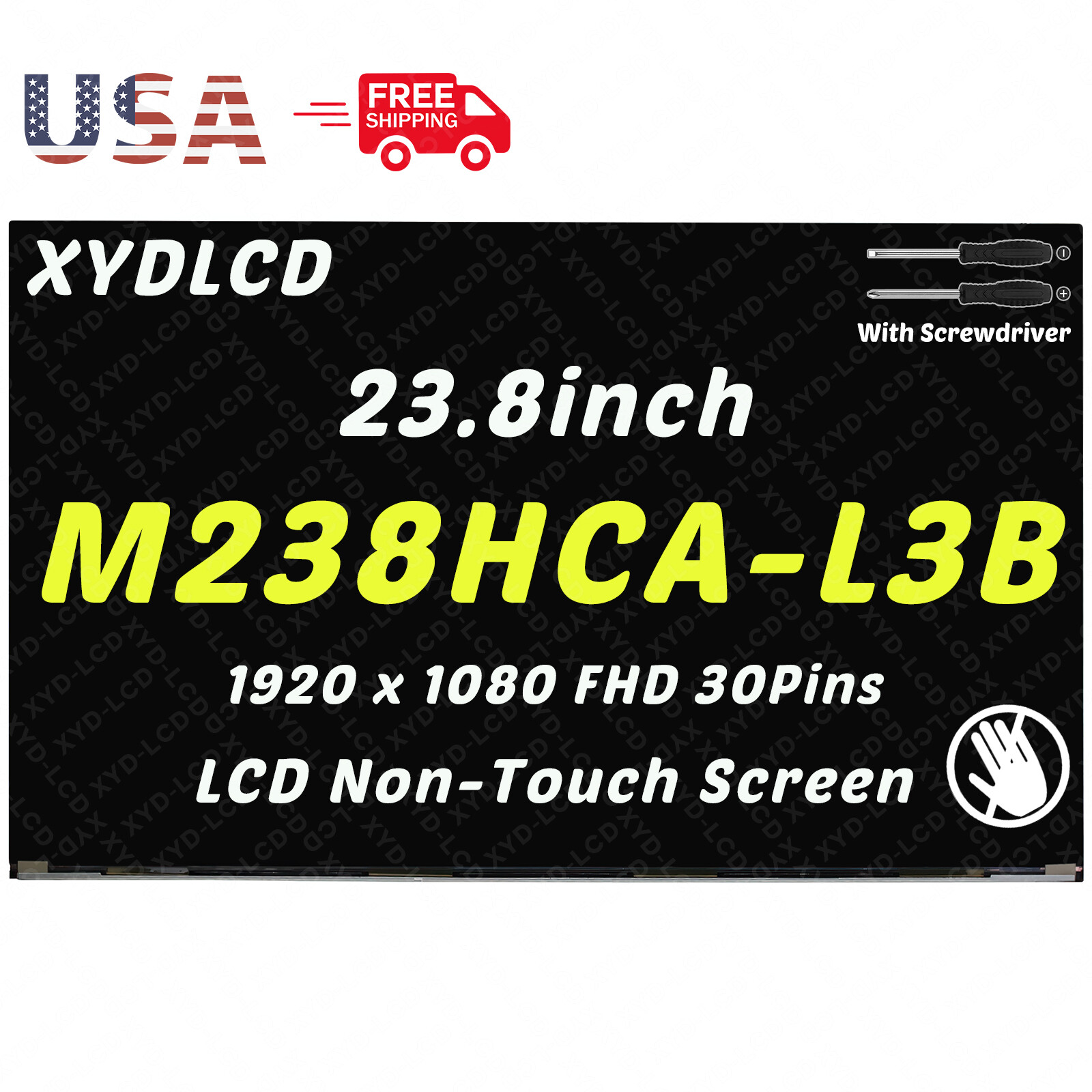 23.8in M238HCA-L3B LCD LED Non-Touch Screen Display Replacement 1920 x 1080 24"