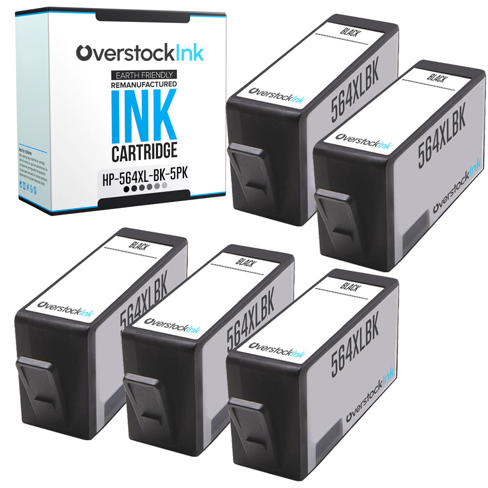 5PK Compatible OSI HP 564 XL Black Ink Cartridges for HP PhotoSmart C410a C410b