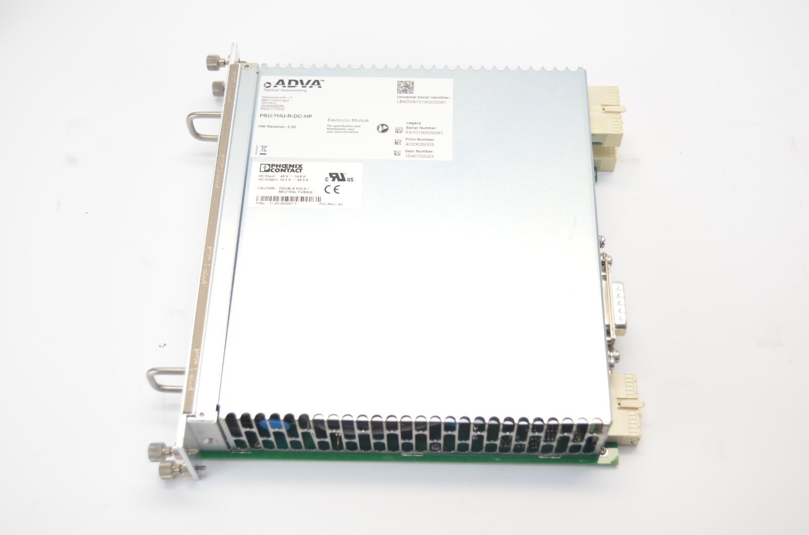 ADVA PSU/7HU-R-DC-HP 600w Power Supply Module 1040700023 LBADVA70190505061