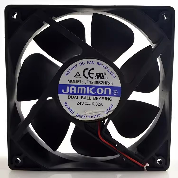 JAMICON JF1238B2HR-R 12038 DC24V 0.32A 12CM 2-Wire Inverter Cooling Fan