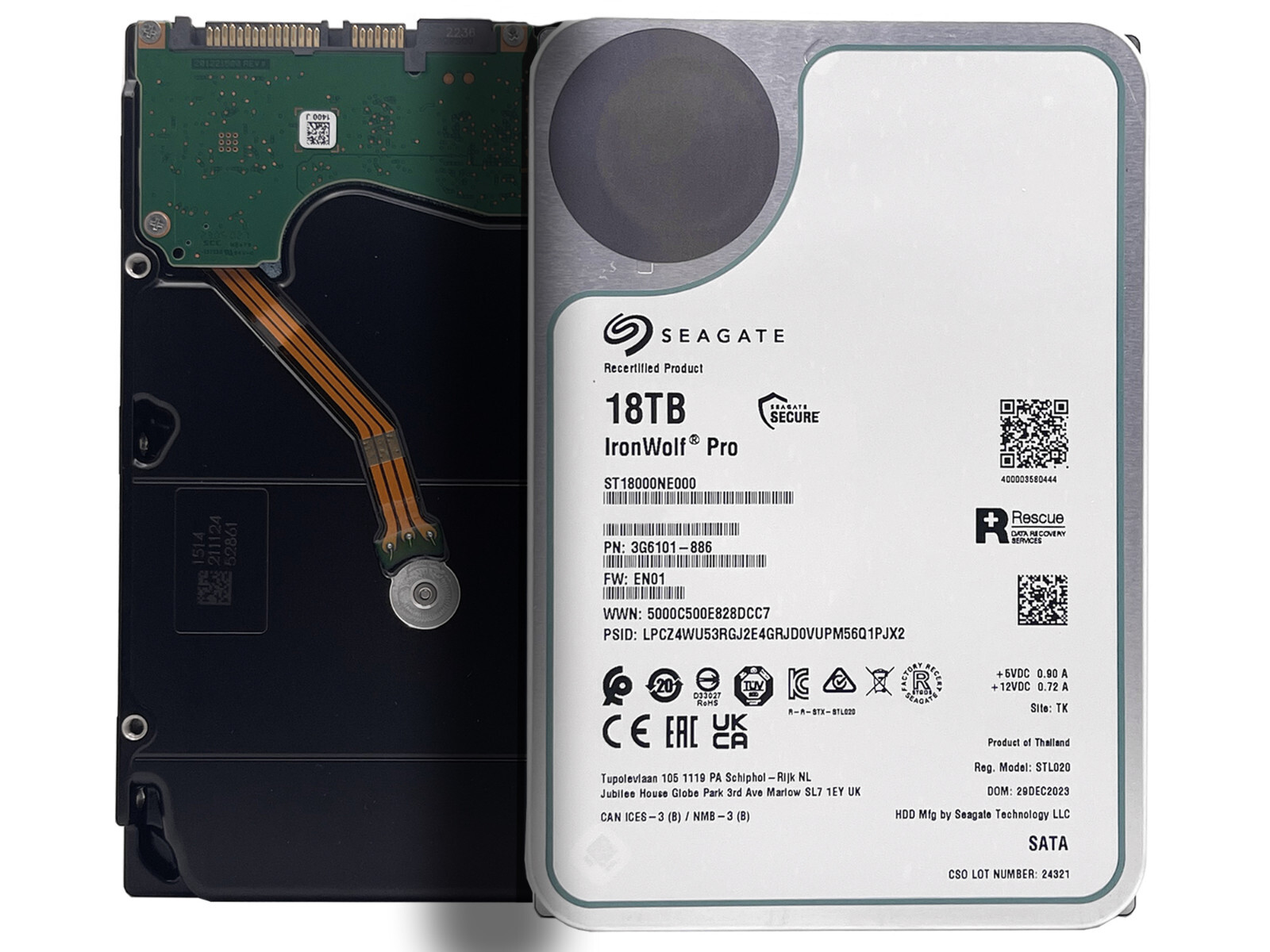 Seagate IronWolf Pro 18TB 7200RPM SATA 6Gb/s 3.5" NAS Hard Drive - ST18000NE000