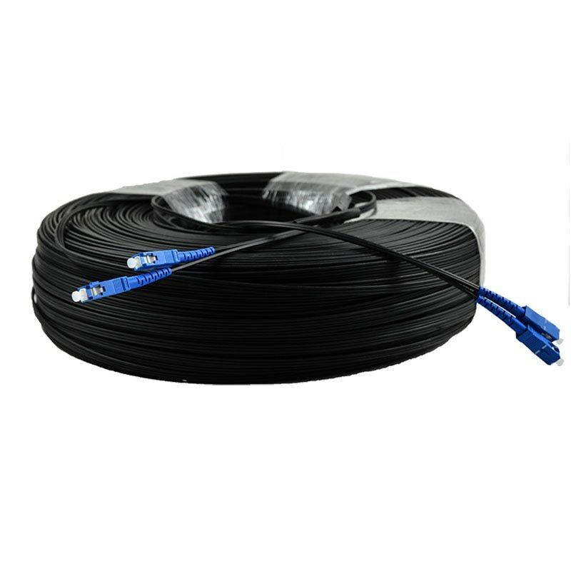 30M Black Armored Fiber Cable SC-SC UPC SM 9/125 Duplex Fiber Optic Patch Cord