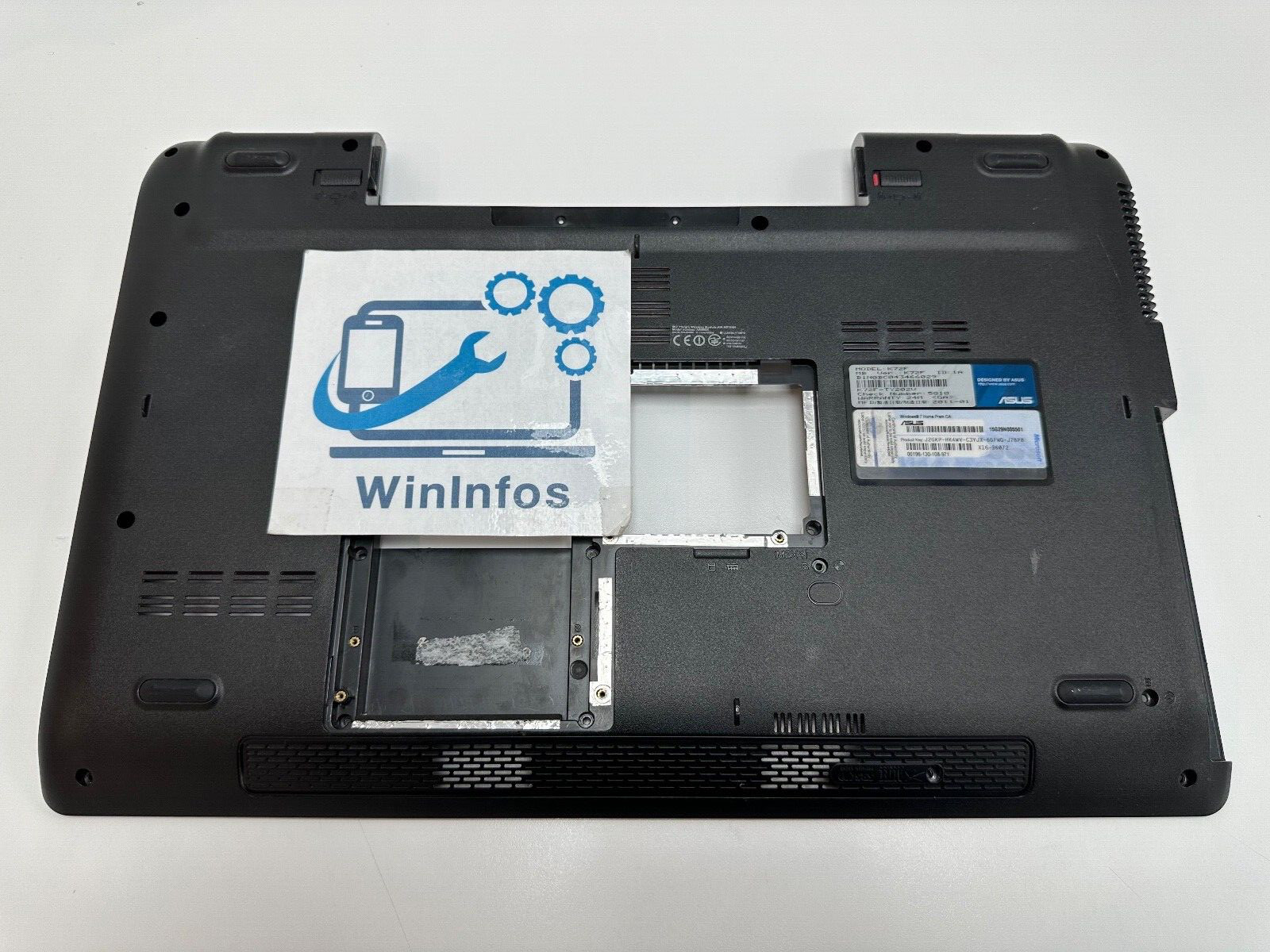 ASUS K72 K72F (K72F-TY202V) Low Plastics Bottom Case Base Cover