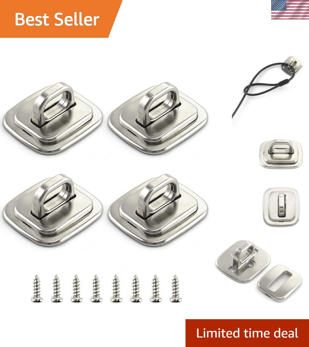 4 Pack Laptop Cable Lock Anchor Steel Security Base Plate Desk Mount Anti Theft
