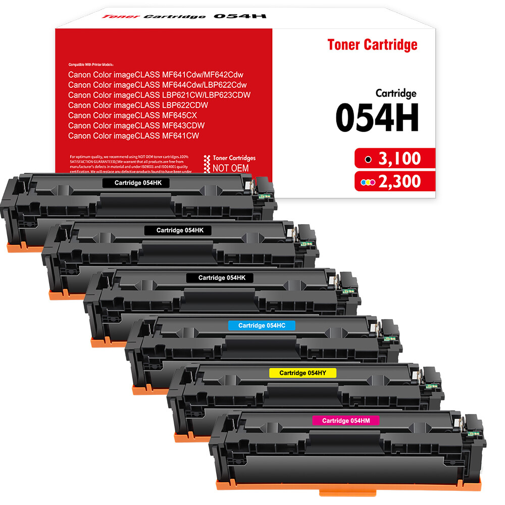 6PK Toner Compatible for Canon 054H imageClASS MF644cdw MF645C MF642cdw MF641Cw