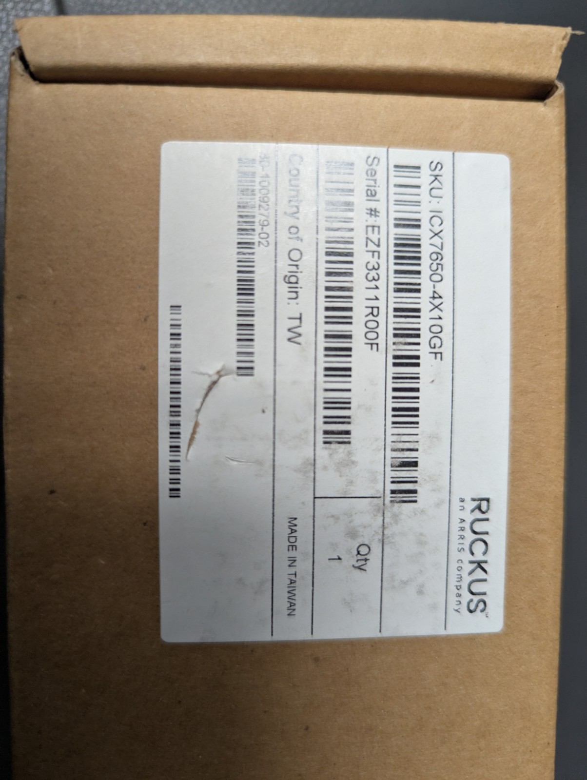 New Sealed RUCKUS ICX7650-4X10GF 4 Port 10gbe SFP+ MODULE