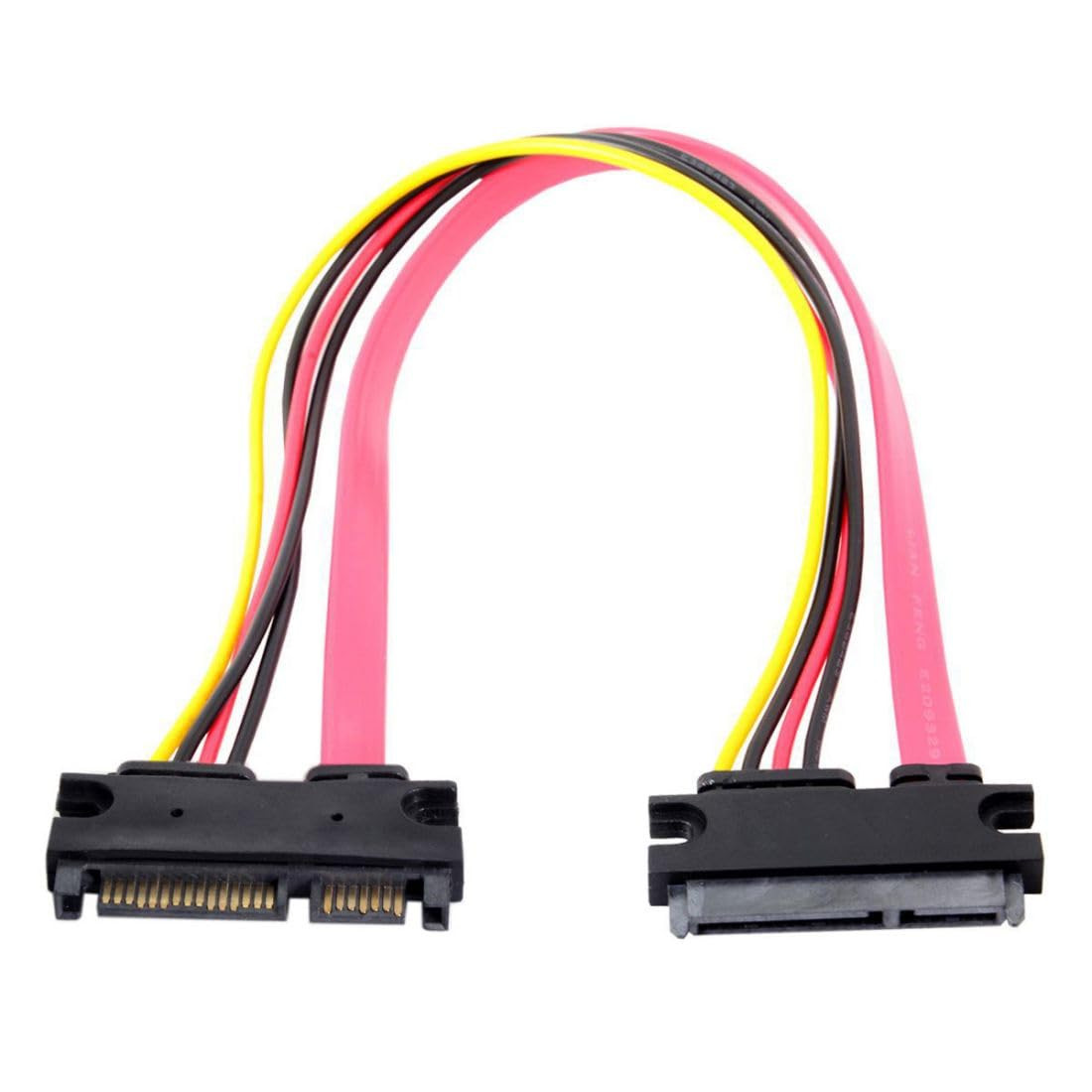 SATA III 3.0 22Pin Male to Female Data Power Extension Cable 30cm