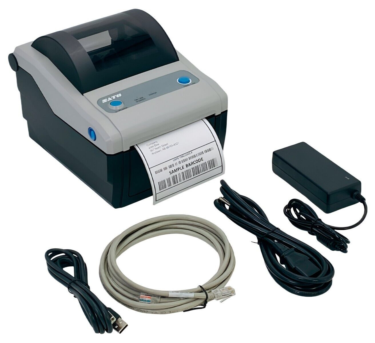 SATO CG408DT-LAN Compact Direct Thermal 4x6 Barcode Label Printer Ethernet USB