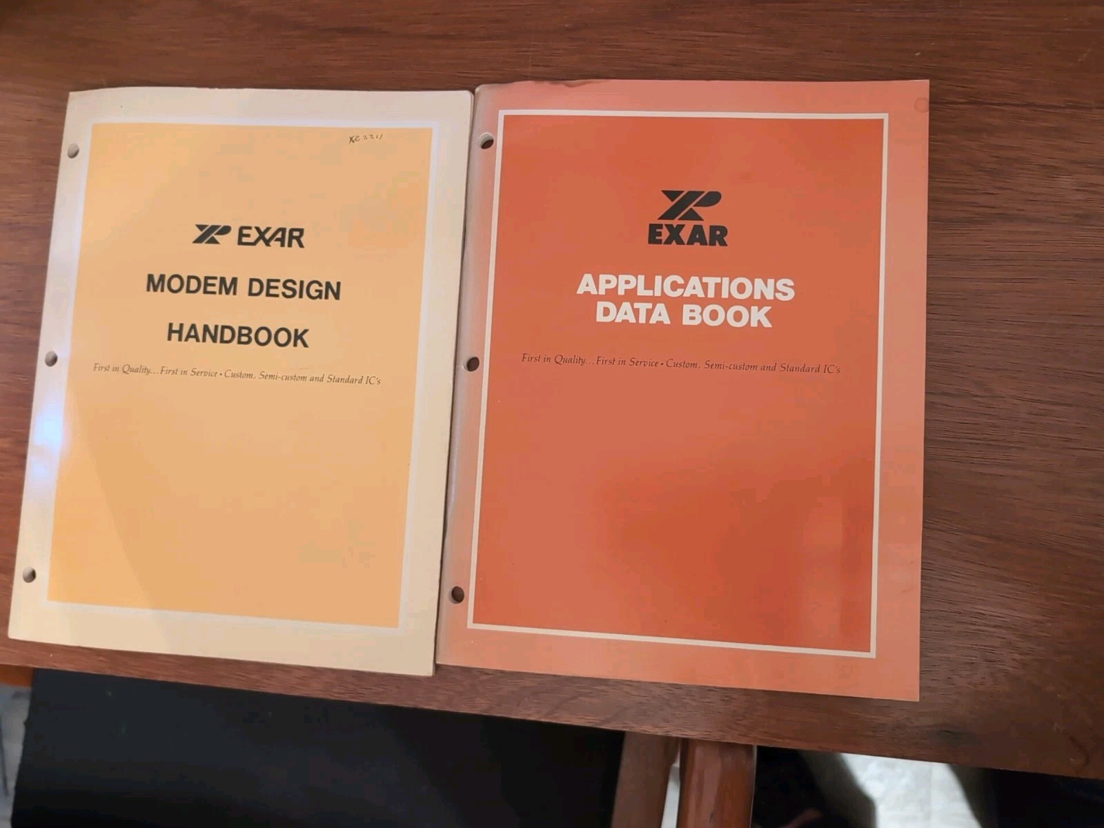 Exar Applications Data & Modem Design Handbooks 1980s Vintage - 2 Books