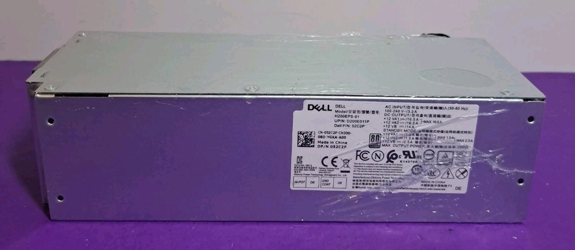 Dell H200EPS-01 200W Power Supply For Optiplex 3080/5080/7080 Dell P/N: 052C2P