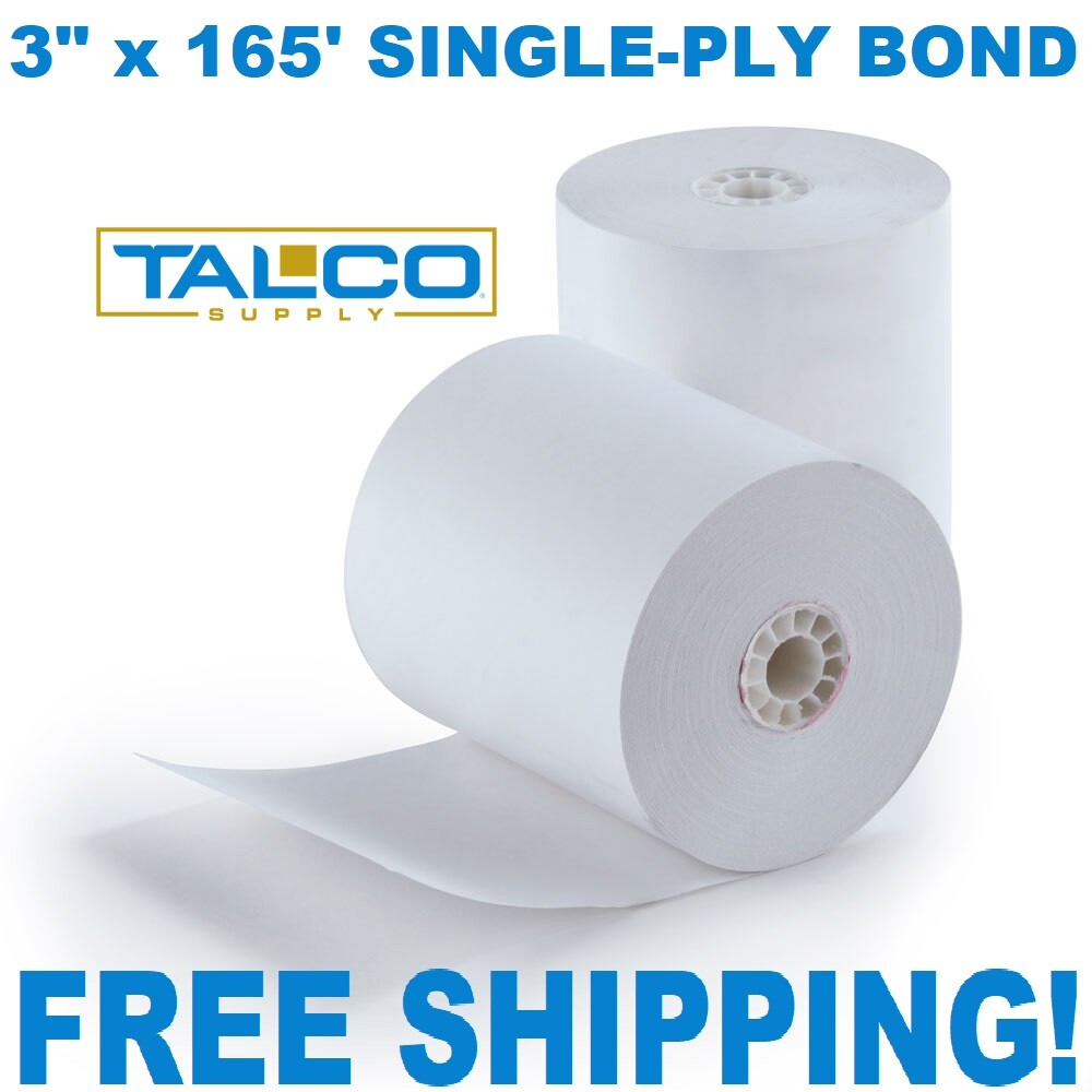 (6) STAR SP700 3" x 165' BOND RECEIPT PAPER ROLLS  ~FAST ~