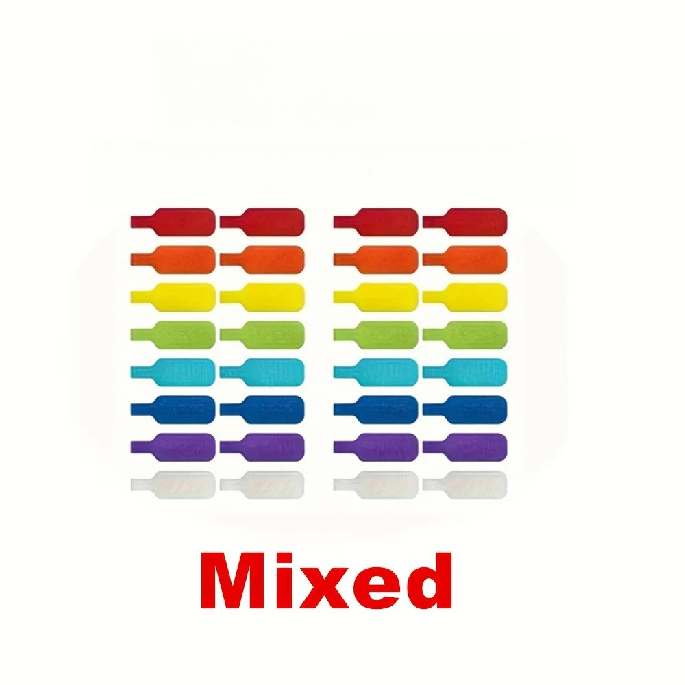 10/30/50Pcs Reusable Waterproof Cable Labels Color-Coded Organizer Straps 