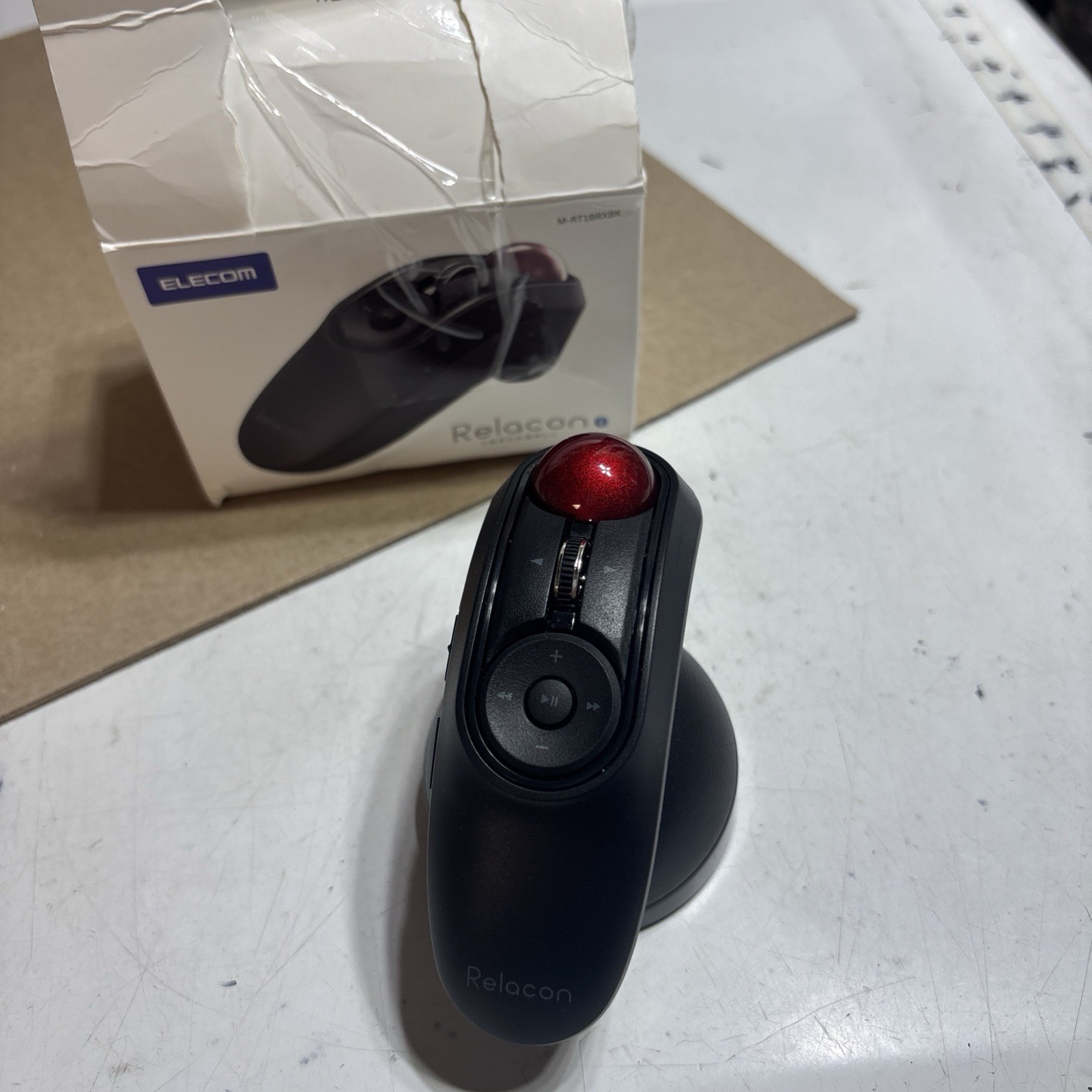 ELECOM Wireless Mouse (Receiver Included) Trackball Handy Type Relacon M-RT1DRBK
