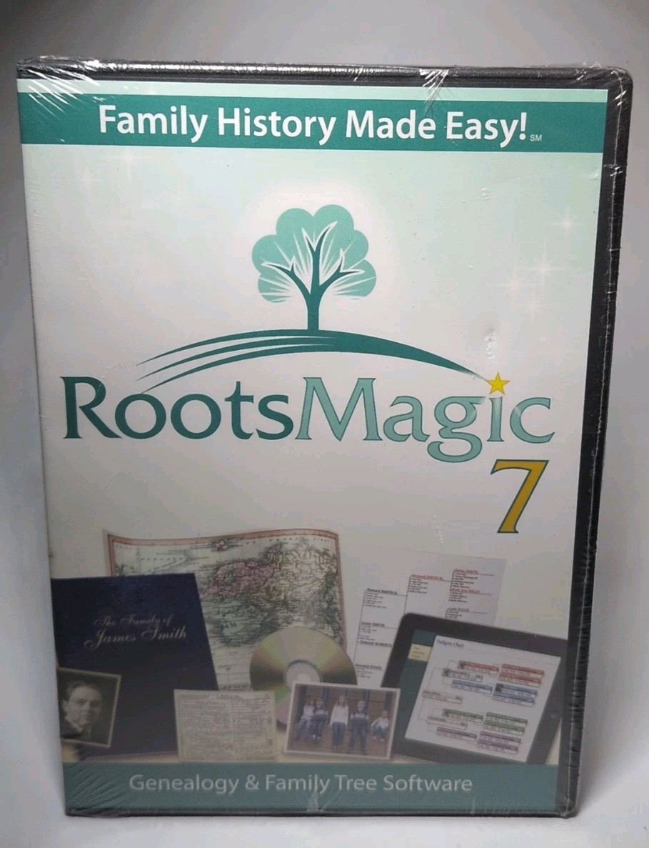 RootsMagic 7 Family Tree Genealogy PC CD ROM Brand New B520
